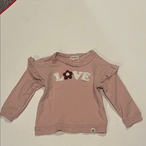 Rabbit + Bear organic cotton LOVE crewneck 2T